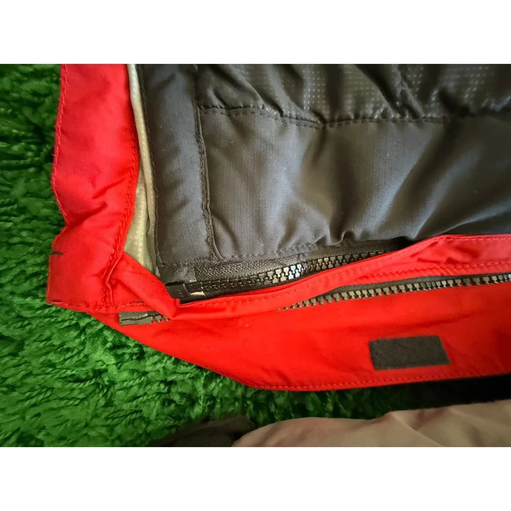 Columbia Interchange Jacket Mens L Grey Red Excellent Omni-Tech Waterproof Shell